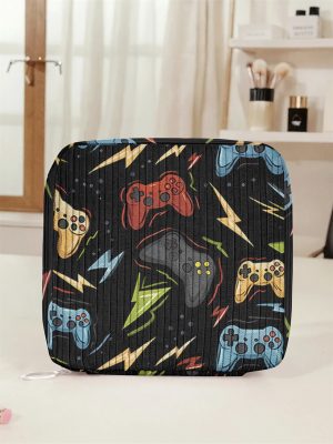 Game Console Print Sanitary Napkin Storage Bag – Women’s Portable Tissue Pouch